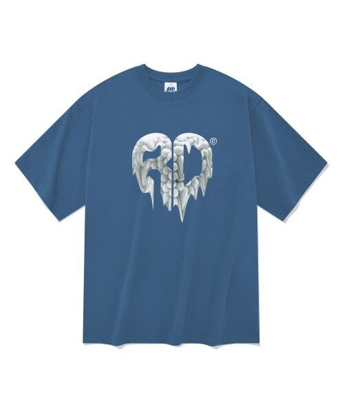 RADINEO(ラディネオ)の「20番手ハートボール半袖Tシャツブルー(Tシャツ/カットソー・メンズ・その他・LARGE/MEDIUM/X-LARGE)」の1枚目の写真