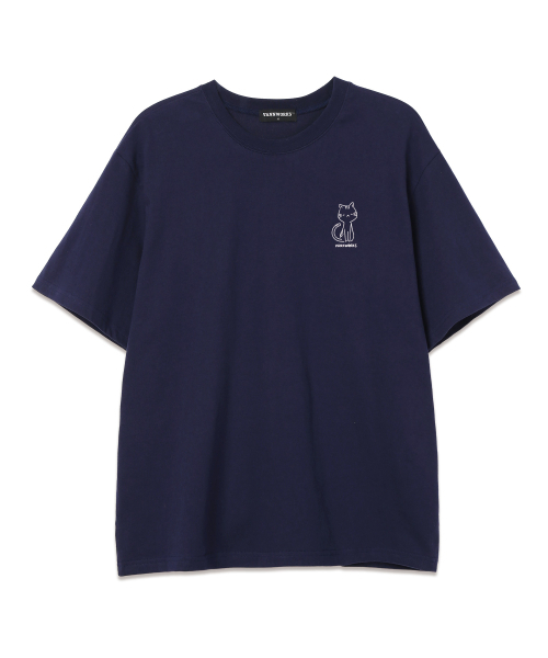 VANNWORKS(バンワークス)の「ネコ 半袖Tシャツ (VS0026) ネイビー/ホワイト(Tシャツ/カットソー・レディース・その他・LARGE/MEDIUM/SMALL/X-LARGE/XX-LARGE)」の1枚目の写真