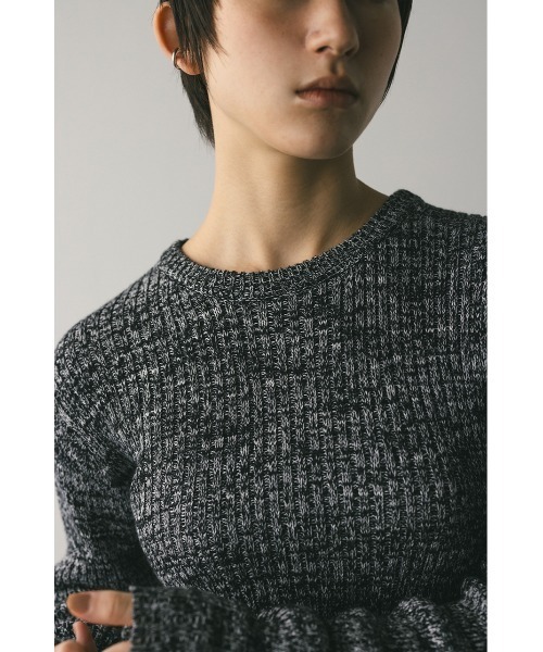STYLEMIXER（スタイルミキサー）の「チュールフリンジペプラムニット（ニット/セーター・レディース・ブラック系その他/グレー/アイボリー・FREE）」の16枚目の写真