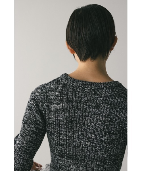 STYLEMIXER（スタイルミキサー）の「チュールフリンジペプラムニット（ニット/セーター・レディース・ブラック系その他/グレー/アイボリー・FREE）」の20枚目の写真
