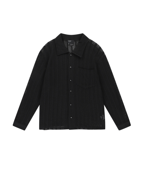 ENDOOR(エンドア)の「Crochet shirts (black)(シャツ/ブラウス・メンズ・その他・1/2)」の3枚目の写真