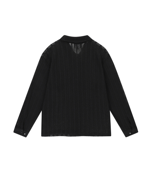 ENDOOR(エンドア)の「Crochet shirts (black)(シャツ/ブラウス・メンズ・その他・1/2)」の2枚目の写真