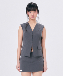 HALOMINIUM（ハロミニウムー）の「サマーウールベスト / ダークグレー（ベスト）」