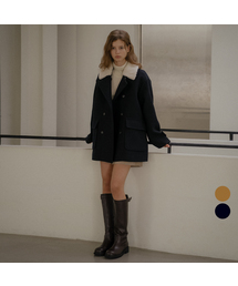 Detachable fur collar double coat [TIWT02CT01]_2color