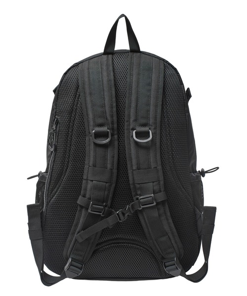 X-girl（エックスガール）の「MILLS LOGO RUBBER PATCH BUNGEE CORD BACKPACK（バックパック/リュック・レディース・ブラック/ベージュ・ONE SIZE）」の5枚目の写真