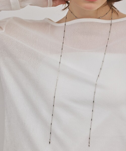 GRACE CONTINENTAL（グレースコンチネンタル）の「SOAC Drop Roll Necklace（ネックレス・レディース・シルバー・FREE）」の4枚目の写真