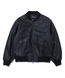 SIGNIFICANT（シグニフィカント）の「Leather padded blouson BLACK (LP1JU019-076)（MA-1・メンズ）」