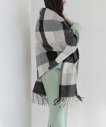 La TOTALITE | TWEEDMILL/ツイードミル ウール チェックストール 70*190cm(ストール/ショール)