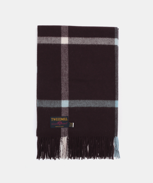 La TOTALITE（ラトータリテ）の「TWEEDMILL/ツイードミル ウール チェックストール 70*190cm（ストール/ショール・レディース・ブラウン/ブラック・FREE）」の13枚目の写真
