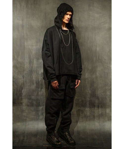 ASPARAGUS(アスパラガス)の「Neckline Zipper Hoodie-BK(パーカー・メンズ・その他・SMALL/MEDIUM/LARGE/X-SMALL)」の2枚目の写真