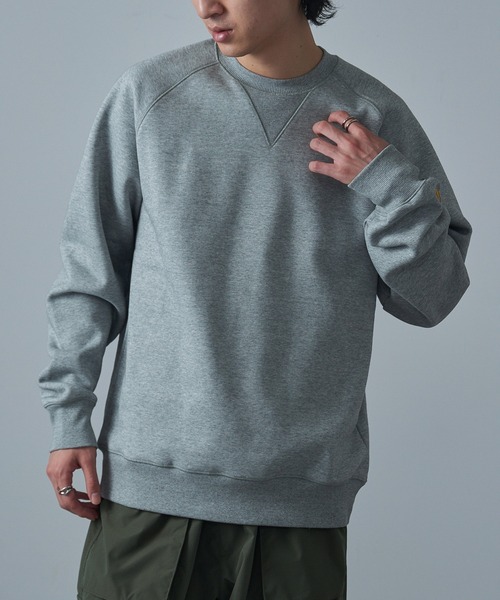 Carhartt WIP（カーハートダブリューアイピー）の「【Carhartt WIP】CHASE SWEATSHIRT I033660（スウェット・メンズ・オリーブ/グレー・M/L）」の3枚目の写真