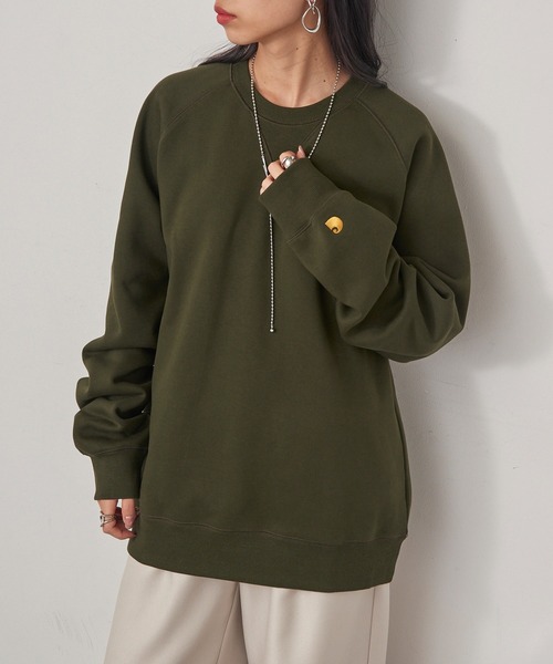 Carhartt WIP（カーハートダブリューアイピー）の「【Carhartt WIP】CHASE SWEATSHIRT I033660（スウェット・メンズ・オリーブ/グレー・M/L）」の16枚目の写真
