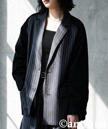 antiqua | 異素材切り替え ジャケット(テーラードジャケット)