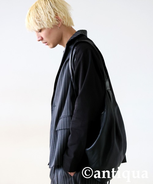 antiqua（アンティカ）の「異素材切り替え ジャケット（テーラードジャケット・レディース・グレー系その他/ネイビー系・ONESIZE）」の22枚目の写真