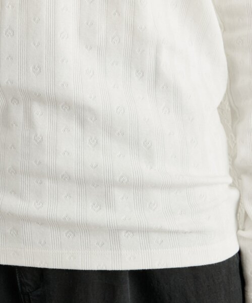 Omekashi(オメカシ)の「針抜きロングTシャツ(Tシャツ/カットソー・レディース・オフホワイト/ブラック/ライトグレー・FREE)」の22枚目の写真