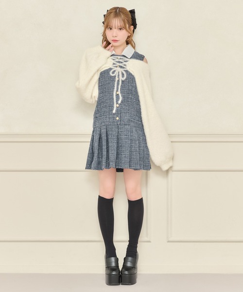 apres jour（アプレジュール）の「2WAYショートボレロ（カーディガン/ボレロ・レディース・ブラック/オフホワイト・フリー/X-LARGE）」の22枚目の写真