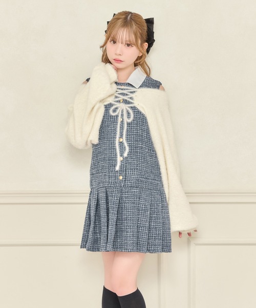 apres jour（アプレジュール）の「2WAYショートボレロ（カーディガン/ボレロ・レディース・ブラック/オフホワイト・フリー/X-LARGE）」の18枚目の写真