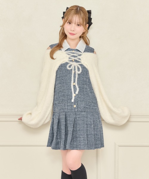 apres jour（アプレジュール）の「2WAYショートボレロ（カーディガン/ボレロ・レディース・ブラック/オフホワイト・フリー/X-LARGE）」の19枚目の写真