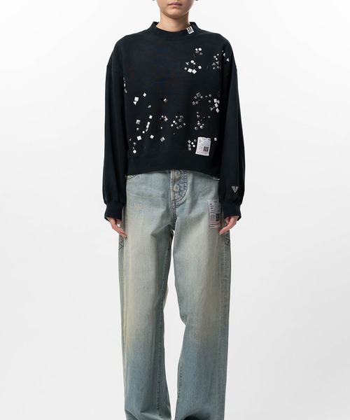 Maison MIHARA YASUHIRO（メゾンミハラヤスヒロ）の「Embellished Sweatshirt（スウェット・レディース・ブラック・38/36）」の3枚目の写真