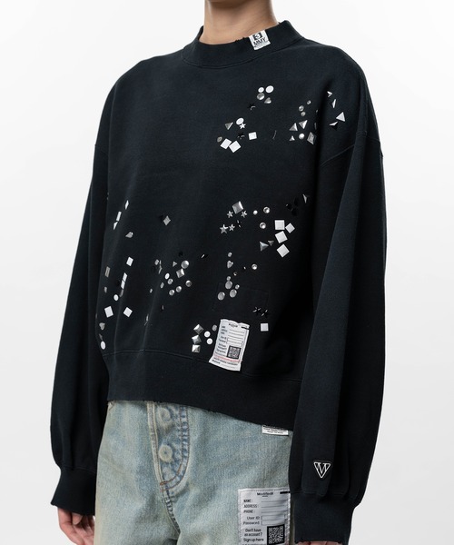 Maison MIHARA YASUHIRO（メゾンミハラヤスヒロ）の「Embellished Sweatshirt（スウェット・レディース・ブラック・38/36）」の6枚目の写真