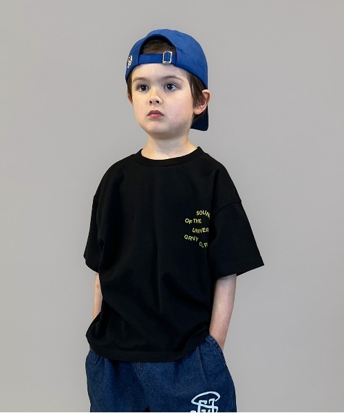 GROOVY COLORS（グルービーカラーズ）の「HAMBURGER Tee（Tシャツ/カットソー・キッズ・ブラック・115/125）」の3枚目の写真