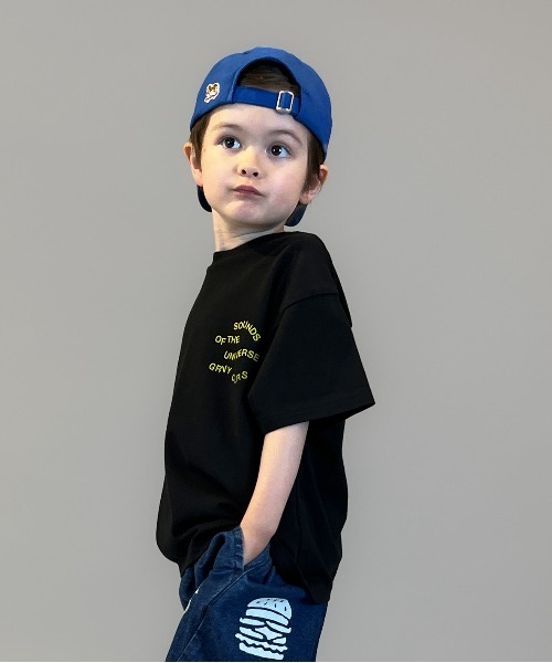 GROOVY COLORS（グルービーカラーズ）の「HAMBURGER Tee（Tシャツ/カットソー・キッズ・ブラック・115/125）」の4枚目の写真