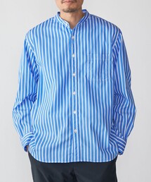 SHIPS: 〈MADE IN JAPAN〉バンドカラー ブロード シャツ ロングスリーブ