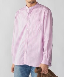 バンドカラーシャツ」に該当するピンク/桃色系のファッション通販