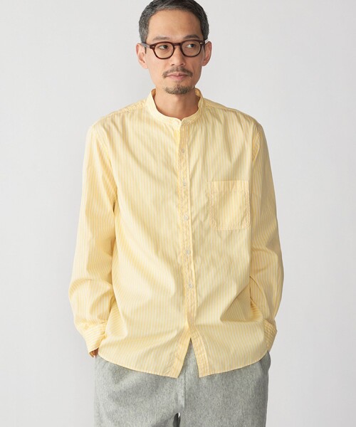 SHIPS（シップス）の「SHIPS: バンドカラー ブロード シャツ ロングスリーブ（シャツ/ブラウス・メンズ・ライトブルー/ロイヤルブルー/ブルー系/イエロー/ホワイト/ピンク・SMALL/MEDIUM/LARGE/X-LARGE）」の19枚目の写真