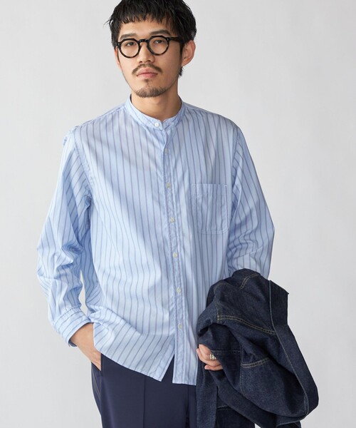 SHIPS（シップス）の「SHIPS: バンドカラー ブロード シャツ ロングスリーブ（シャツ/ブラウス・メンズ・ライトブルー/ロイヤルブルー/ブルー系/イエロー/ホワイト/ピンク・SMALL/MEDIUM/LARGE/X-LARGE）」の22枚目の写真