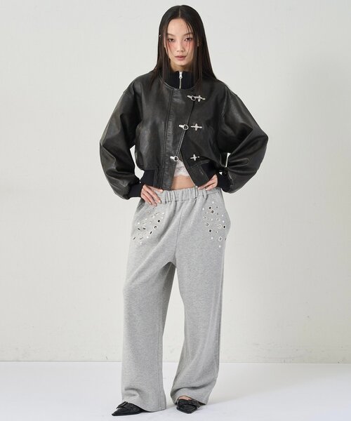 WHO'S WHO gallery(フーズフーギャラリー)の「FIREMAN SHORT BLOUSON(LEATHER/DENIM)(ブルゾン・レディース・ブラック/サックスブルー/ホワイト・FREE)」の5枚目の写真