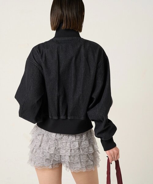 WHO'S WHO gallery(フーズフーギャラリー)の「FIREMAN SHORT BLOUSON(LEATHER/DENIM)(ブルゾン・レディース・ブラック/サックスブルー/ホワイト・FREE)」の22枚目の写真