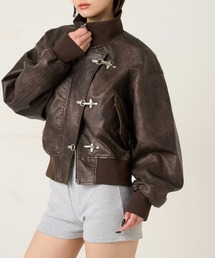 WHO'S WHO gallery（フーズフーギャラリー）の「ファイヤーマンショートブルゾン(フェイクレザー/デニム)（ブルゾン）」