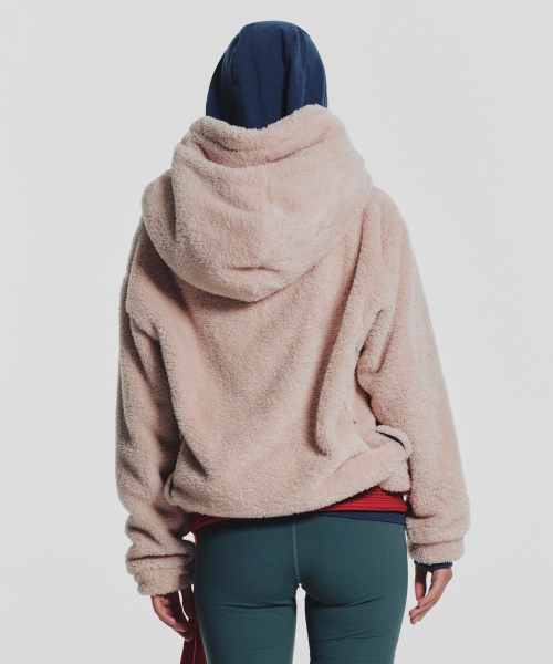 MENASOO(ミナス)の「Pogme Fleece String Hoodie_Beige(パーカー・レディース・Beige・F)」の5枚目の写真