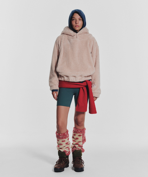 MENASOO(ミナス)の「Pogme Fleece String Hoodie_Beige(パーカー・レディース・Beige・F)」の7枚目の写真