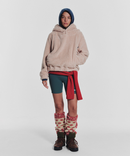 MENASOO(ミナス)の「Pogme Fleece String Hoodie_Beige(パーカー・レディース・Beige・F)」の8枚目の写真