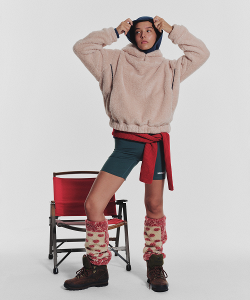 MENASOO(ミナス)の「Pogme Fleece String Hoodie_Beige(パーカー・レディース・Beige・F)」の15枚目の写真