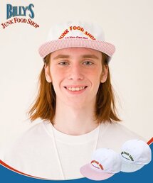 MAINBOOTH（メインブース）の「Billys Stripe Ball Cap(CARROT)（キャップ）」