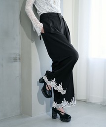 HARE（ハレ）の「【CEREMONY SET UP対応】レースワイドパンツ(HARE)（スラックス）」