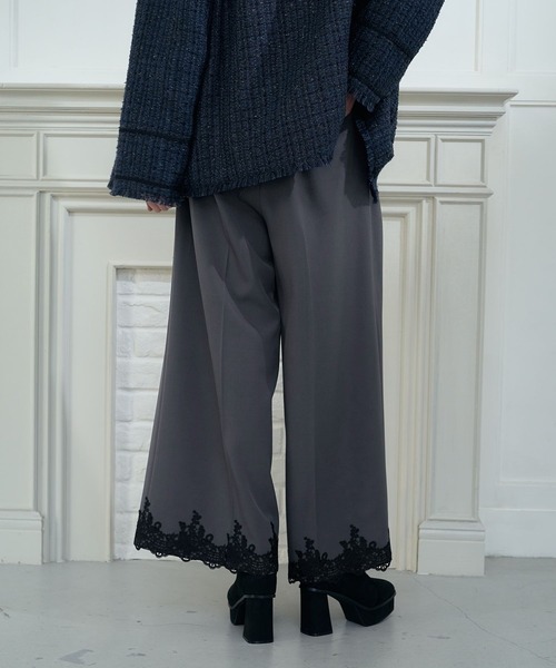 HARE（ハレ）の「【CEREMONY SET UP対応】レースワイドパンツ(HARE)（スラックス・レディース・グレー/ブラック・FREE）」の22枚目の写真