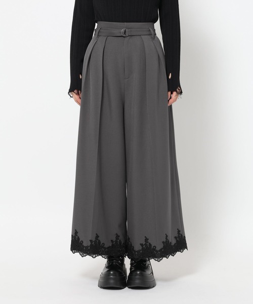 HARE(ハレ)の「【OCCASION】レースワイドパンツ(HARE)(スラックス・レディース・グレー/ブラック/ベージュ・FREE)」の11枚目の写真