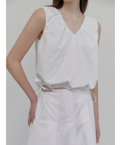 ETMON(エトモン)の「Strap Pleats Midi Skirt, White(スカート・レディース・その他・S/M)」の4枚目の写真
