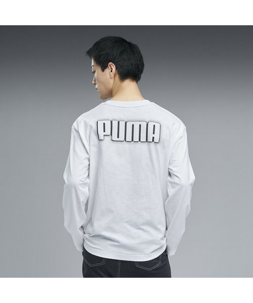 PUMA(プーマ)の「PUMA プーマ メンズ ESS エレベーテッド MX 長袖 Tシャツ(Tシャツ/カットソー・メンズ・ブルー系その他/ホワイト/ブラック・LARGE/MEDIUM/SMALL/X-LARGE/XX-LARGE)」の8枚目の写真