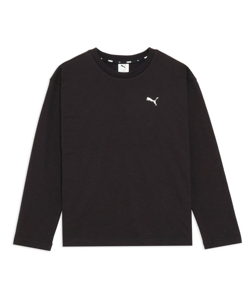 PUMA(プーマ)の「PUMA プーマ メンズ ESS エレベーテッド MX 長袖 Tシャツ(Tシャツ/カットソー・メンズ・ブルー系その他/ホワイト/ブラック・LARGE/MEDIUM/SMALL/X-LARGE/XX-LARGE)」の1枚目の写真