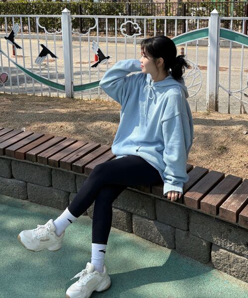 Bb' BENETTON(ビーフラットベネトン)の「ビッグビビ ニットフード (Sky Blue)(パーカー・レディース・その他・ONE SIZE)」の10枚目の写真