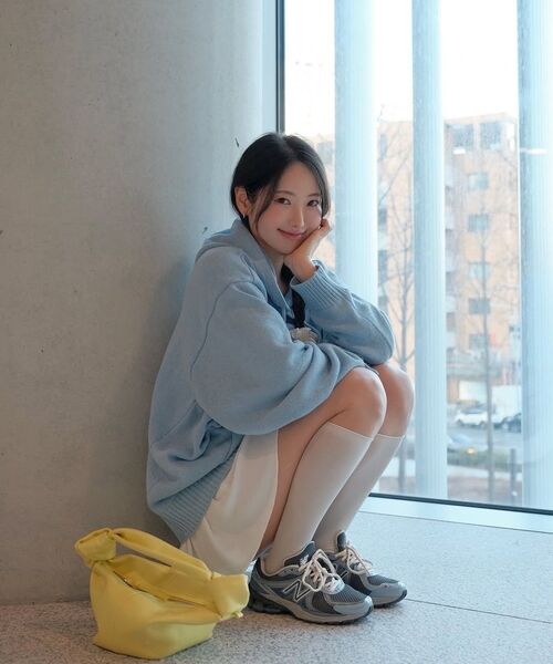 Bb' BENETTON(ビーフラットベネトン)の「ビッグビビ ニットフード (Sky Blue)(パーカー・レディース・その他・ONE SIZE)」の3枚目の写真