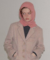 SALON DE YOHN（サロンドヨーン）の「Logo Rivet Balaclava_ Pink（ニットキャップ/ビーニー）」