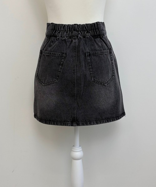 INGNI(イング)の「ラインストーンデニムミニスカート(セットアップ対応)(スカート・レディース・ブルー系その他/ブルー系その他3/グレー・FREE)」の5枚目の写真