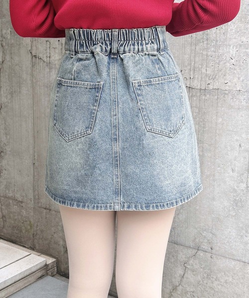 INGNI(イング)の「ラインストーンデニムミニスカート(セットアップ対応)(スカート・レディース・ブルー系その他/ブルー系その他3/グレー・FREE)」の11枚目の写真