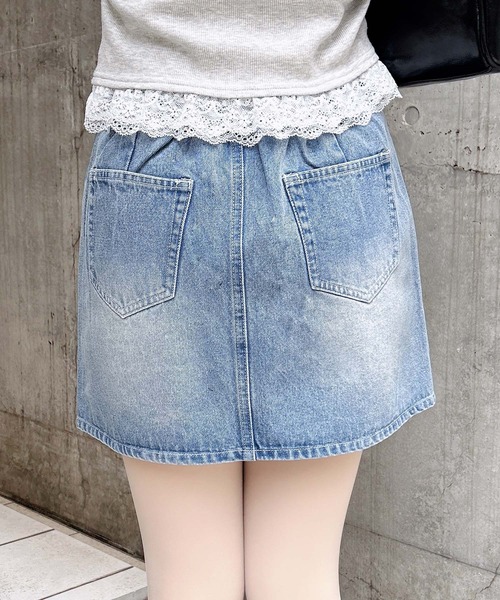 INGNI(イング)の「ラインストーンデニムミニスカート(セットアップ対応)(スカート・レディース・ブルー系その他/ブルー系その他3/グレー・FREE)」の17枚目の写真